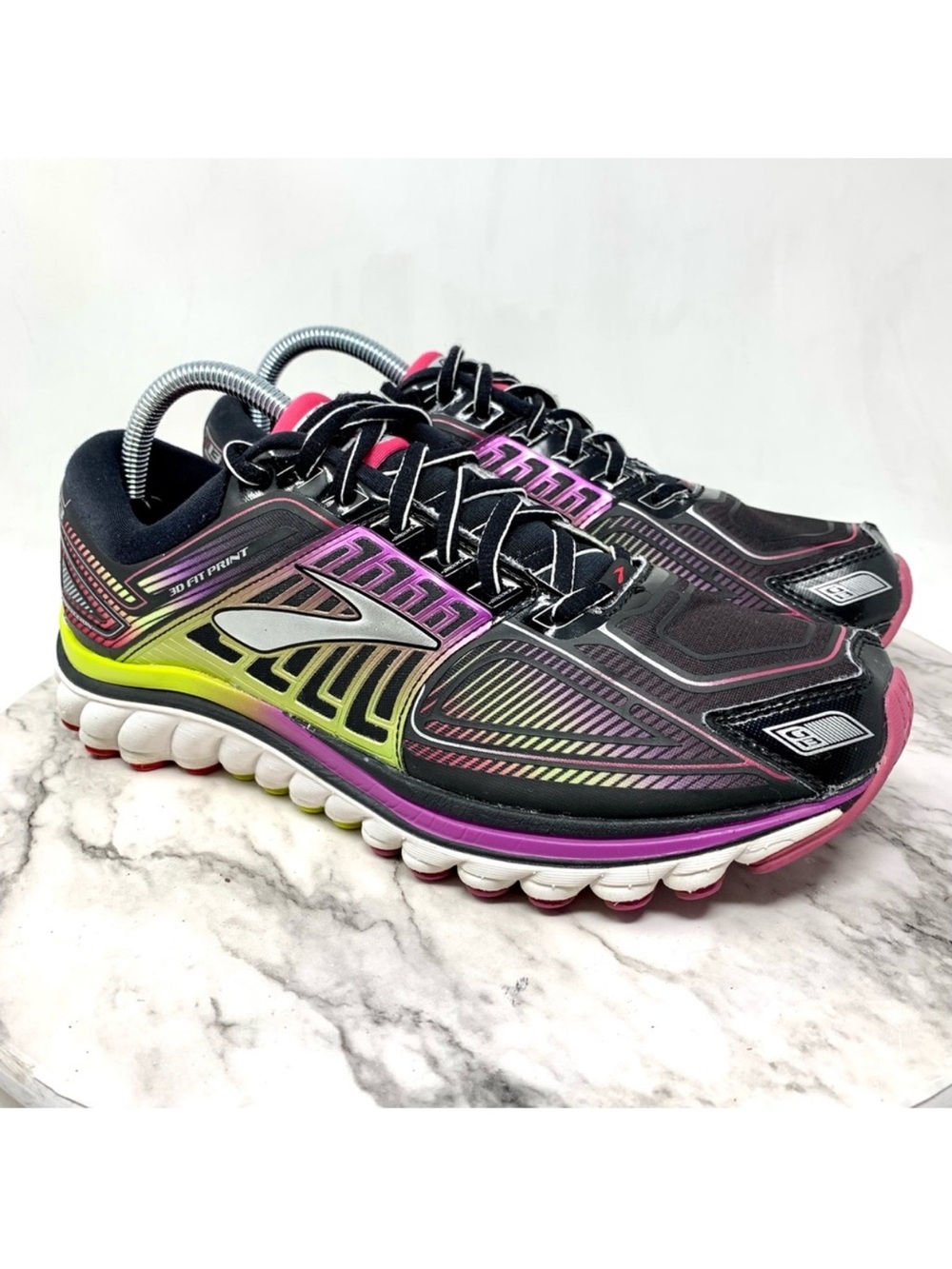 Brooks Glycerin 13 Black and Pink Athletic Running Shoes 10/42 Activewear Sporty
